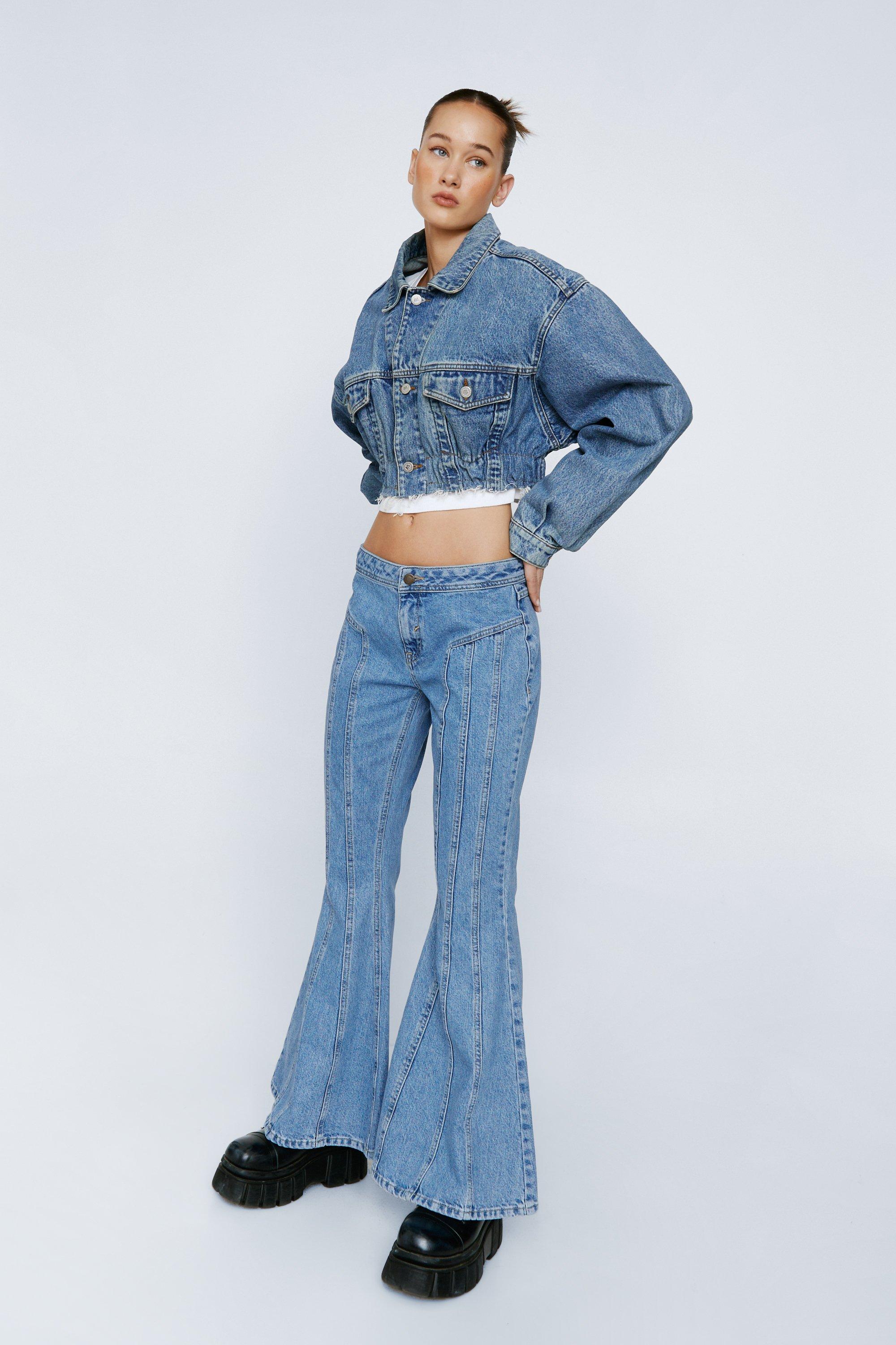 High waisted flare hot sale jeans petite